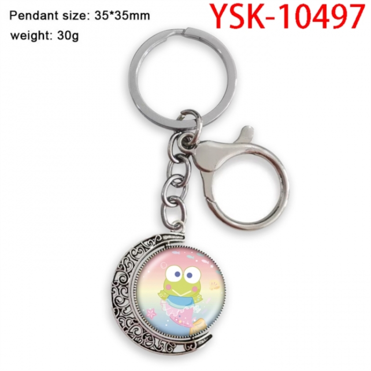 Sanrio Anime double-sided crystal rotating gemstone keychain pendant price for 5 pcs