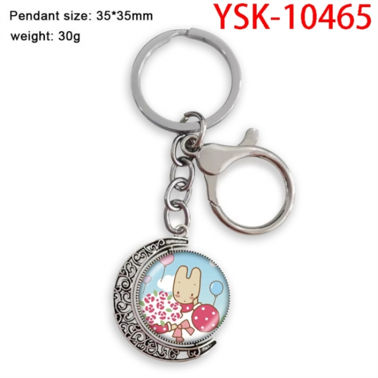 Jasmine Cat‌ Anime double-sided crystal rotating gemstone keychain pendant price for 5 pcs