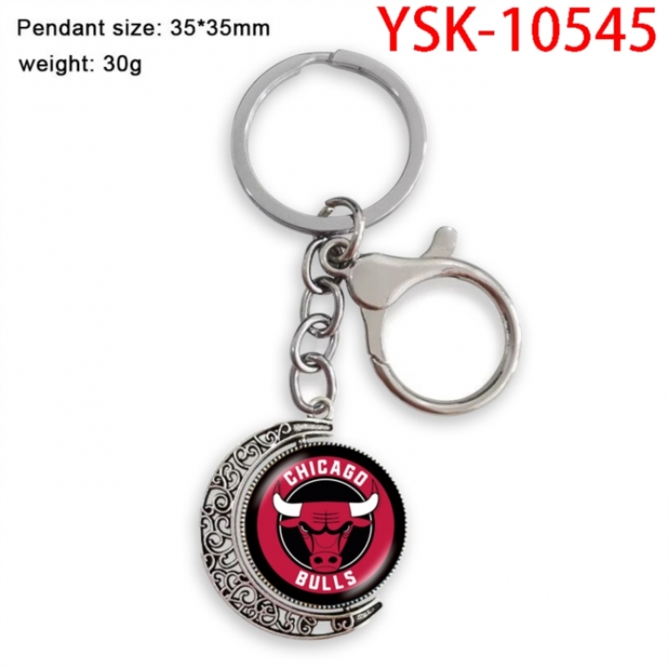 basketball Anime double-sided crystal rotating gemstone keychain pendant price for 5 pcs