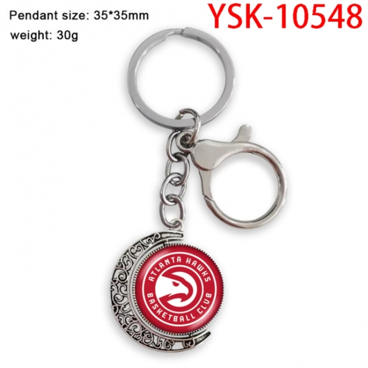 basketball Anime double-sided crystal rotating gemstone keychain pendant price for 5 pcs