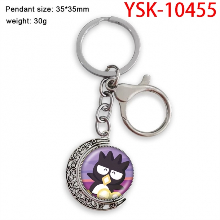 BAD BADTZ-MARU Anime double-sided crystal rotating gemstone keychain pendant price for 5 pcs