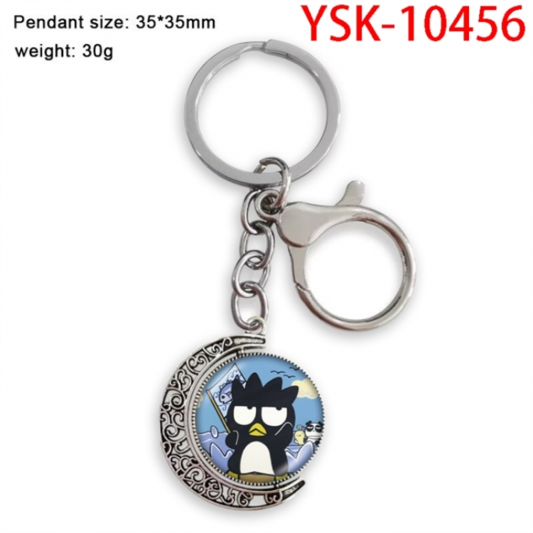 BAD BADTZ-MARU Anime double-sided crystal rotating gemstone keychain pendant price for 5 pcs
