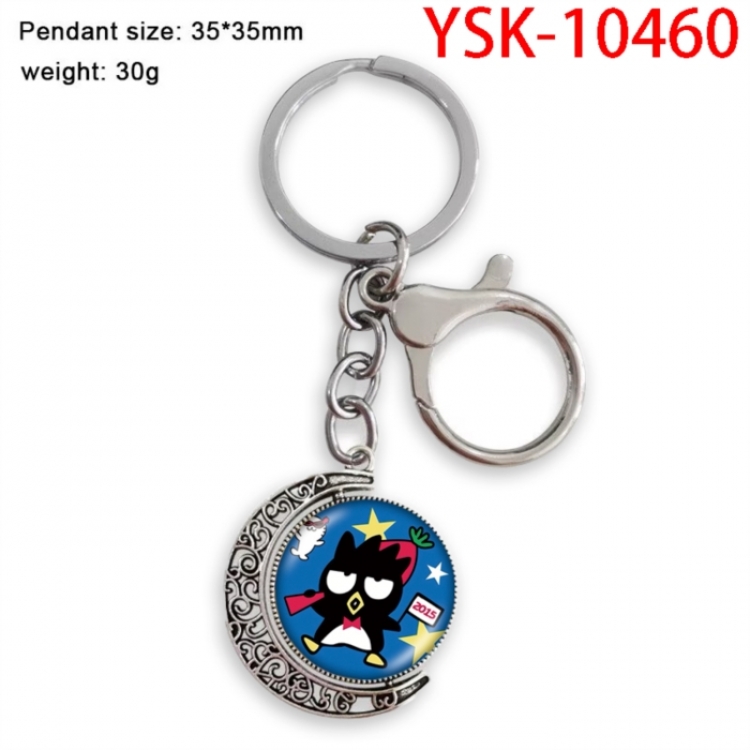 BAD BADTZ-MARU Anime double-sided crystal rotating gemstone keychain pendant price for 5 pcs