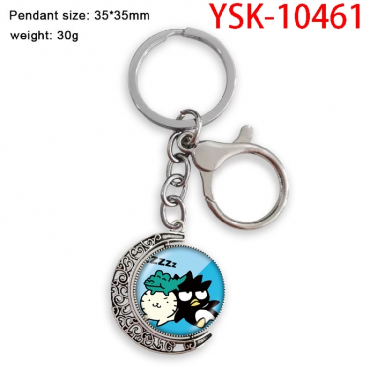 BAD BADTZ-MARU Anime double-sided crystal rotating gemstone keychain pendant price for 5 pcs