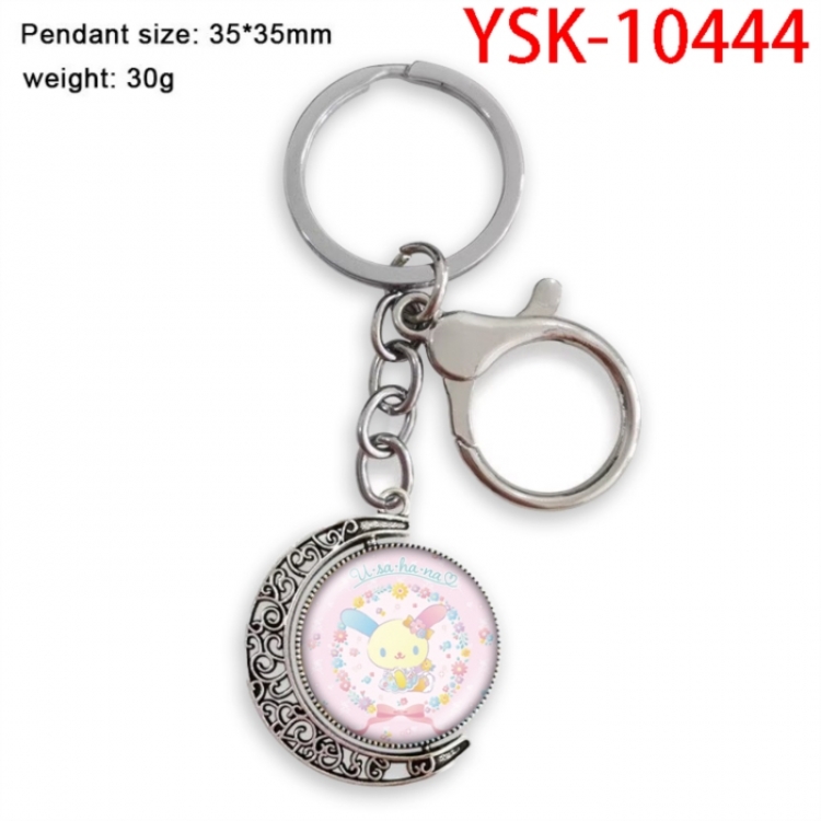 Sanrio Anime double-sided crystal rotating gemstone keychain pendant price for 5 pcs