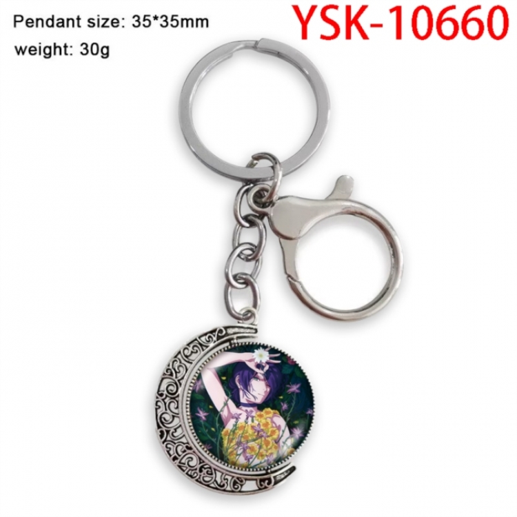 Chainsaw Man Anime double-sided crystal rotating gemstone keychain pendant price for 5 pcs