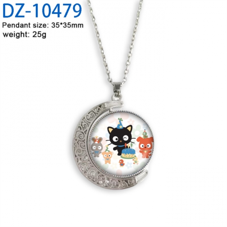 Sanrio Anime Double sided Crystal Rotating Gem Necklace price for 5 pcs
