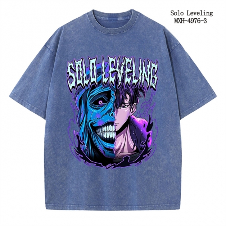 Solo Leveling:Arise Anime peripheral pure cotton washed and worn T-shirt from S to 2XL