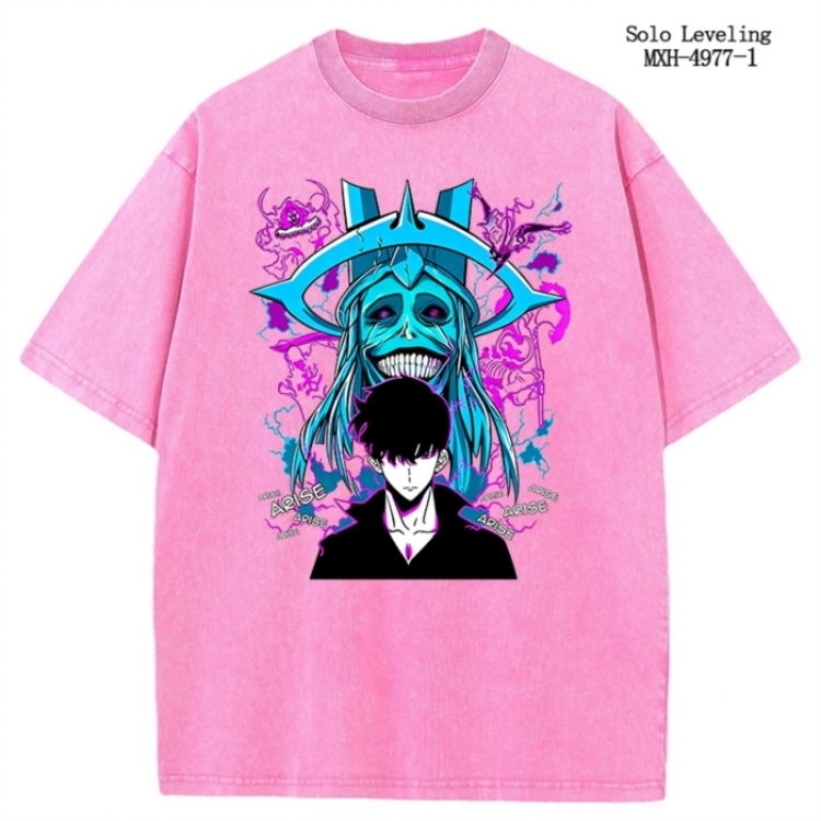 Solo Leveling:Arise Anime peripheral pure cotton washed and worn T-shirt from S to 2XL