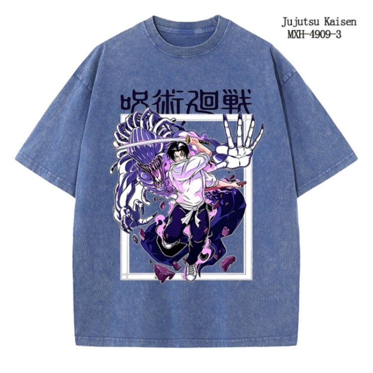 Jujutsu Kaisen Anime peripheral pure cotton washed and worn T-shirt from S to 2XL