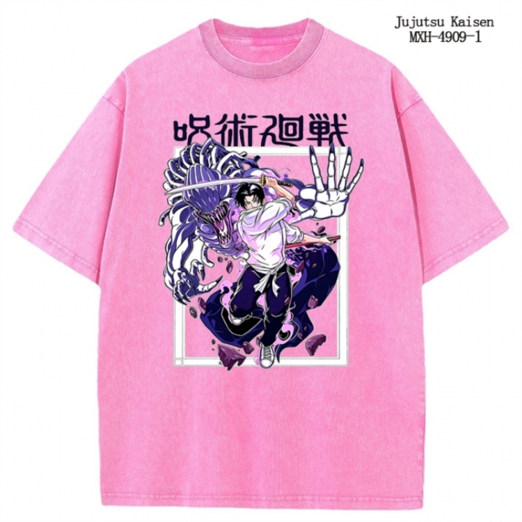 Jujutsu Kaisen Anime peripheral pure cotton washed and worn T-shirt from S to 2XL
