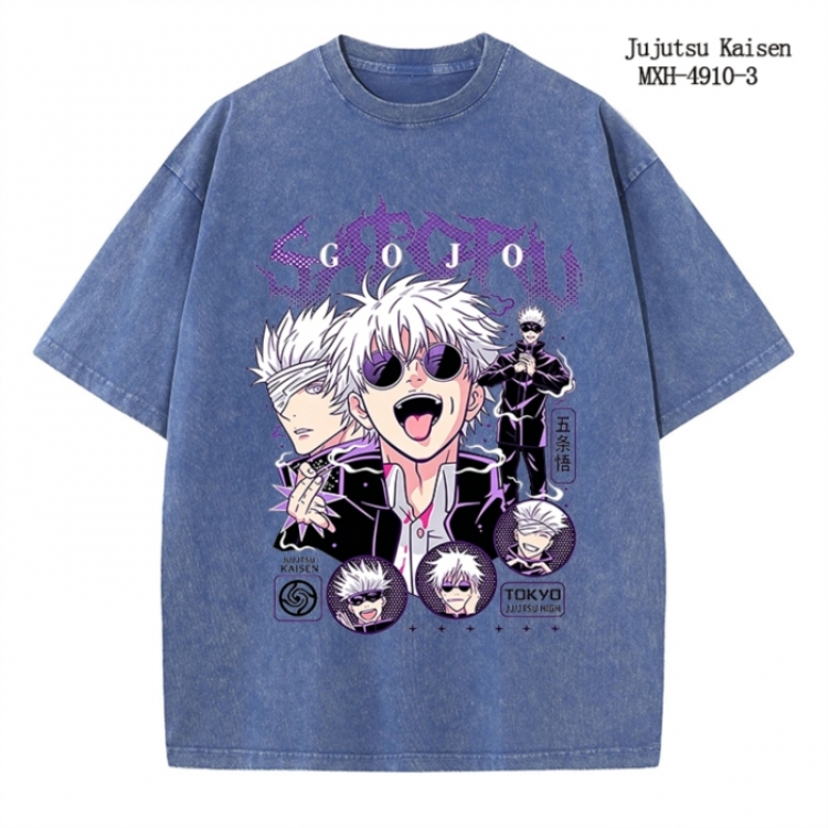 Jujutsu Kaisen Anime peripheral pure cotton washed and worn T-shirt from S to 2XL