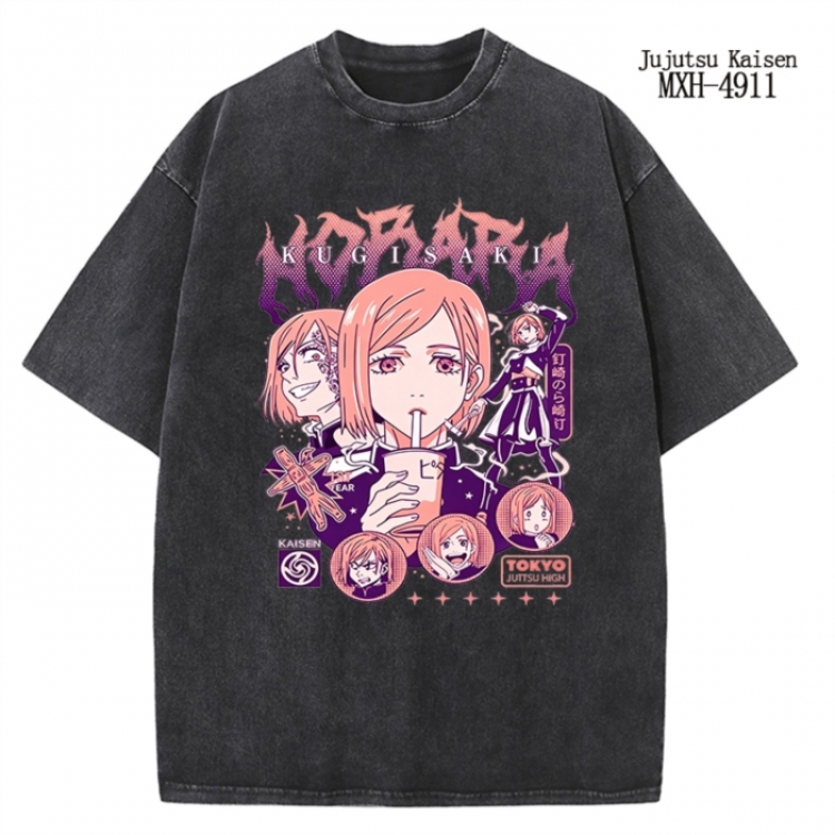 Jujutsu Kaisen Anime peripheral pure cotton washed and worn T-shirt from S to 2XL