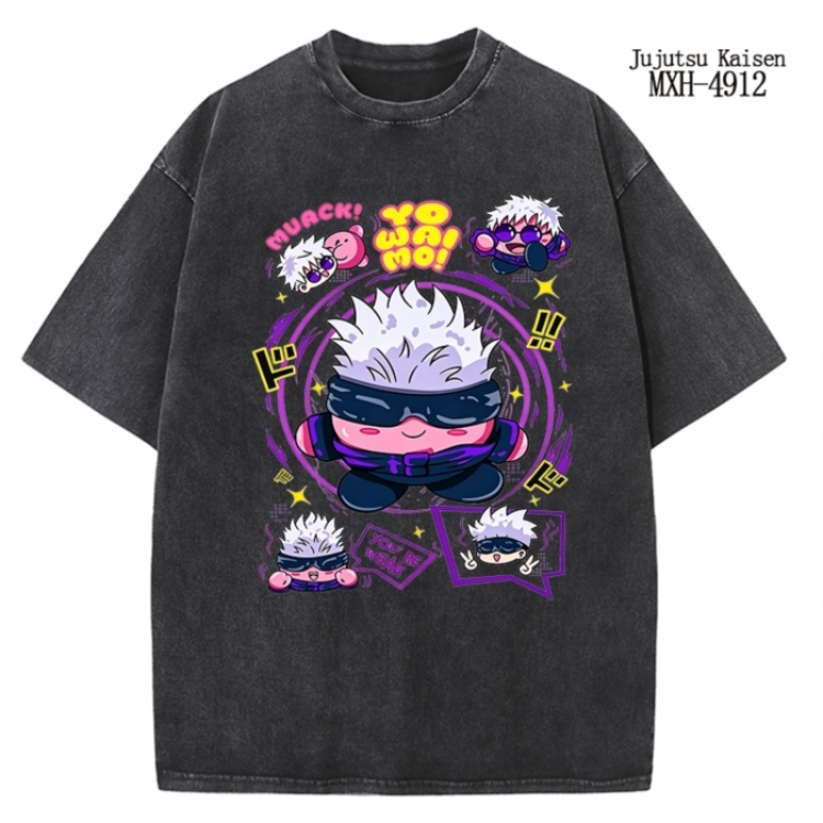 Jujutsu Kaisen Anime peripheral pure cotton washed and worn T-shirt from S to 2XL
