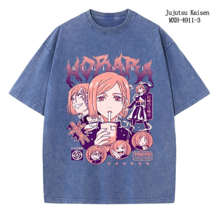 Jujutsu Kaisen Anime peripheral pure cotton washed and worn T-shirt from S to 2XL