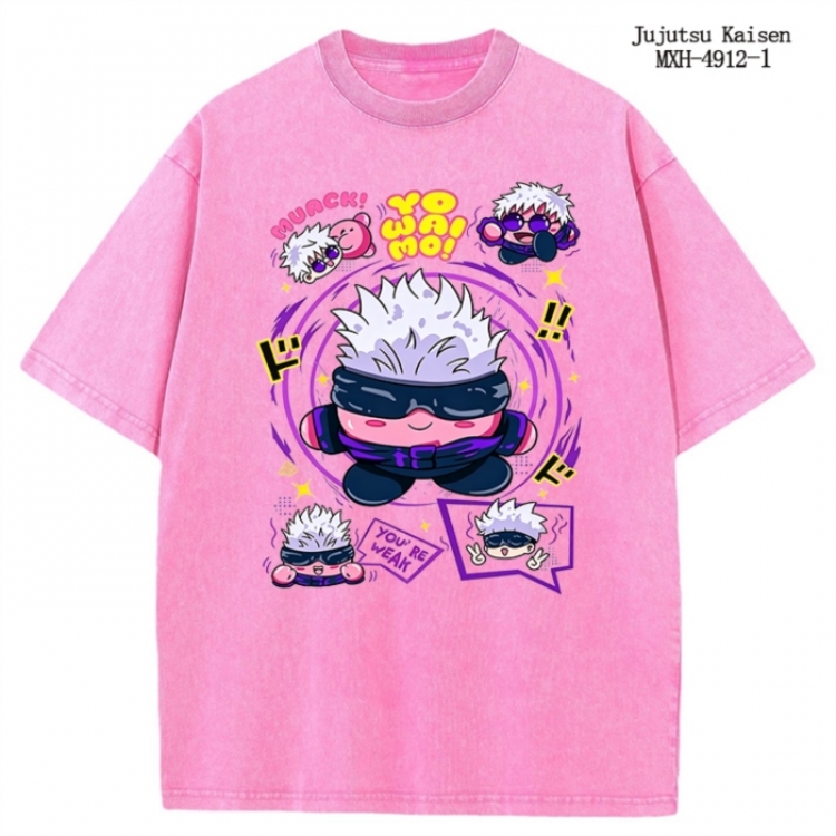 Jujutsu Kaisen Anime peripheral pure cotton washed and worn T-shirt from S to 2XL