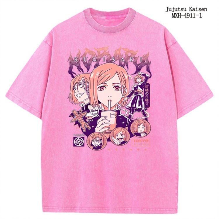 Jujutsu Kaisen Anime peripheral pure cotton washed and worn T-shirt from S to 2XL