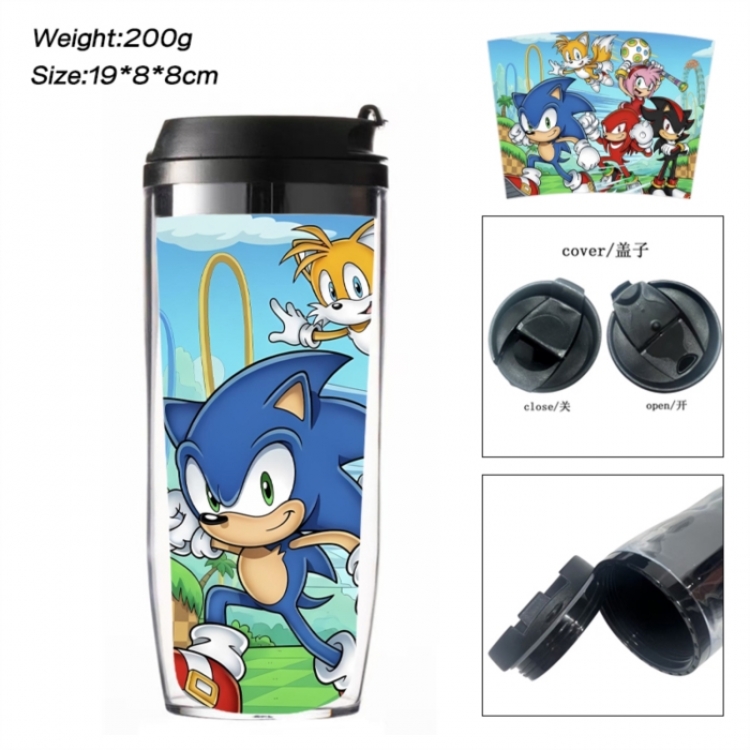 Sonic The Hedgehog Anime double-layer insulated water bottle and cup 350ML