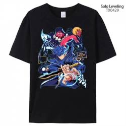 Solo Leveling:Arise Anime peripheral printed pure cotton T-shirt from S to 4XL