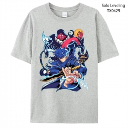 Solo Leveling:Arise Anime peripheral printed pure cotton T-shirt from S to 4XL