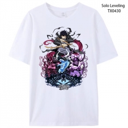 Solo Leveling:Arise Anime peripheral printed pure cotton T-shirt from S to 4XL