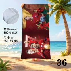 Football Anime peripheral beach towel sweatshirt 75x150cm
