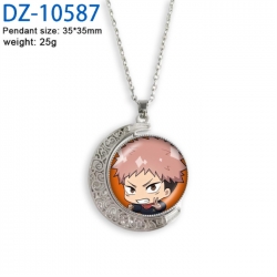 Jujutsu Kaisen Anime Double sided Crystal Rotating Gem Necklace price for 5 pcs