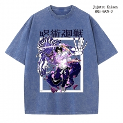 Jujutsu Kaisen Anime peripheral pure cotton washed and worn T-shirt from S to 2XL