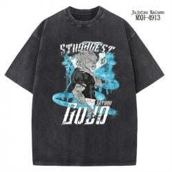 Jujutsu Kaisen Anime peripheral pure cotton washed and worn T-shirt from S to 2XL