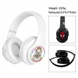 SharkCat Anime Print Foldable Over-Ear Bluetooth Headphones 12.5x8.3x18.8cm
